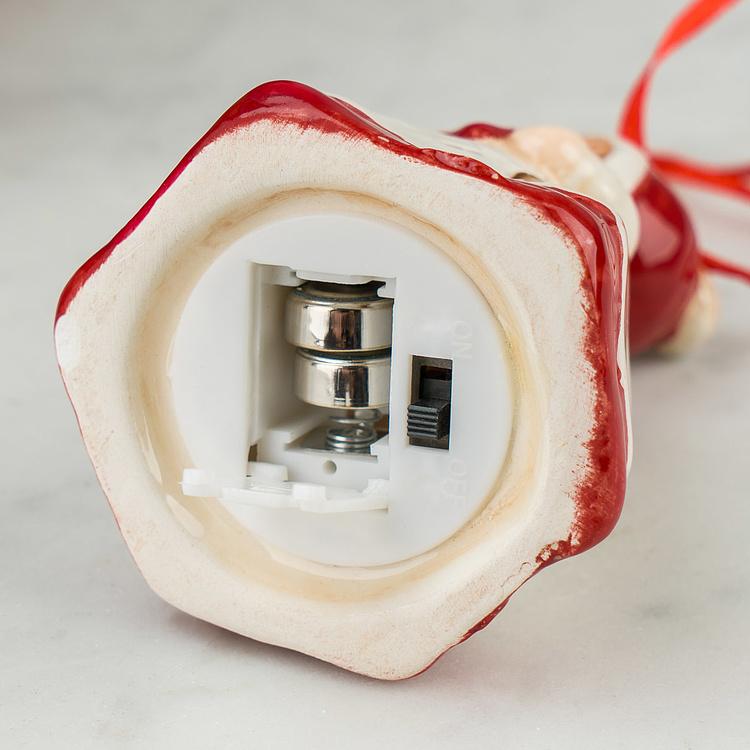 Новогодняя керамическая фигурка с подсветкой Ангел Ceramic White Angel With Lights 9 cm