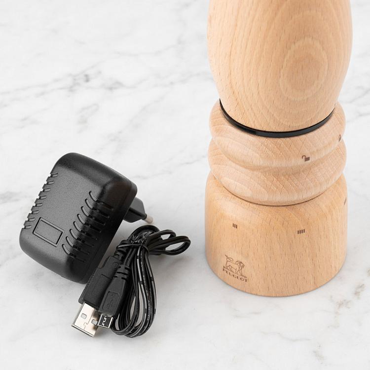 Электрическая мельница для перца Париж, светлое дерево Paris Electric Pepper Mill Natural Wood