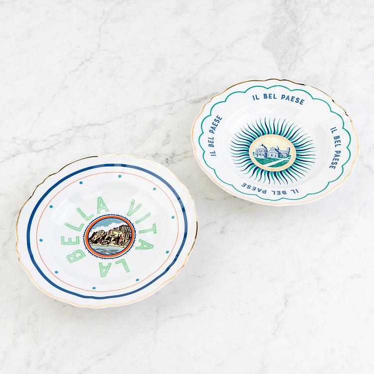 Глубокая тарелка Хорошие воспоминания Море Un Buon Ricordo Deep Plate Mare