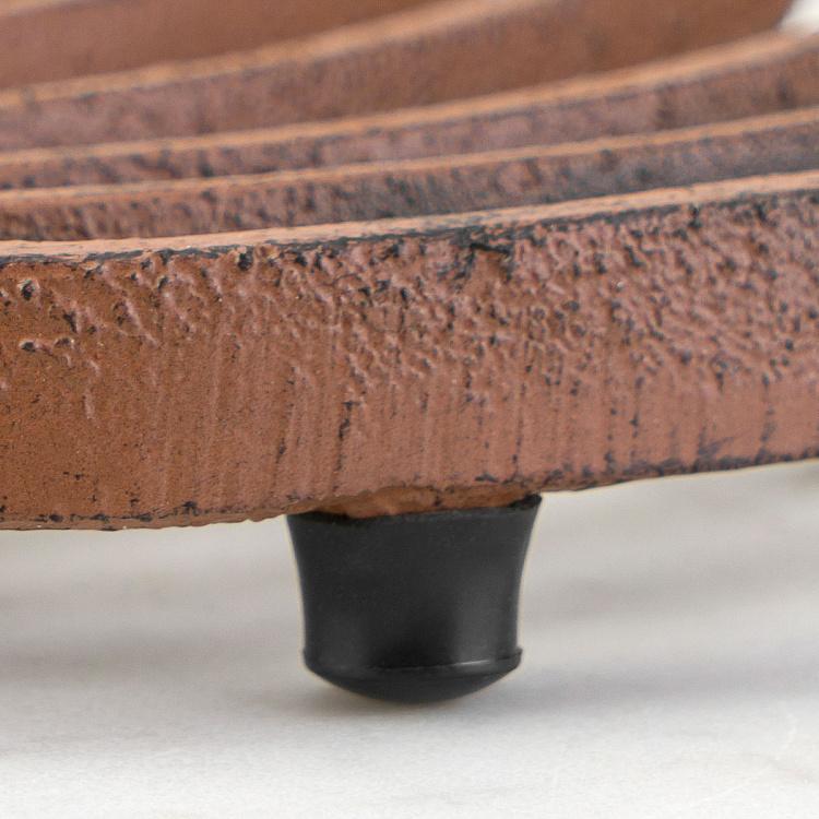 Подставка под горячее Чугунная ракушка  Shell Shaped Cast Iron Rusty Trivet