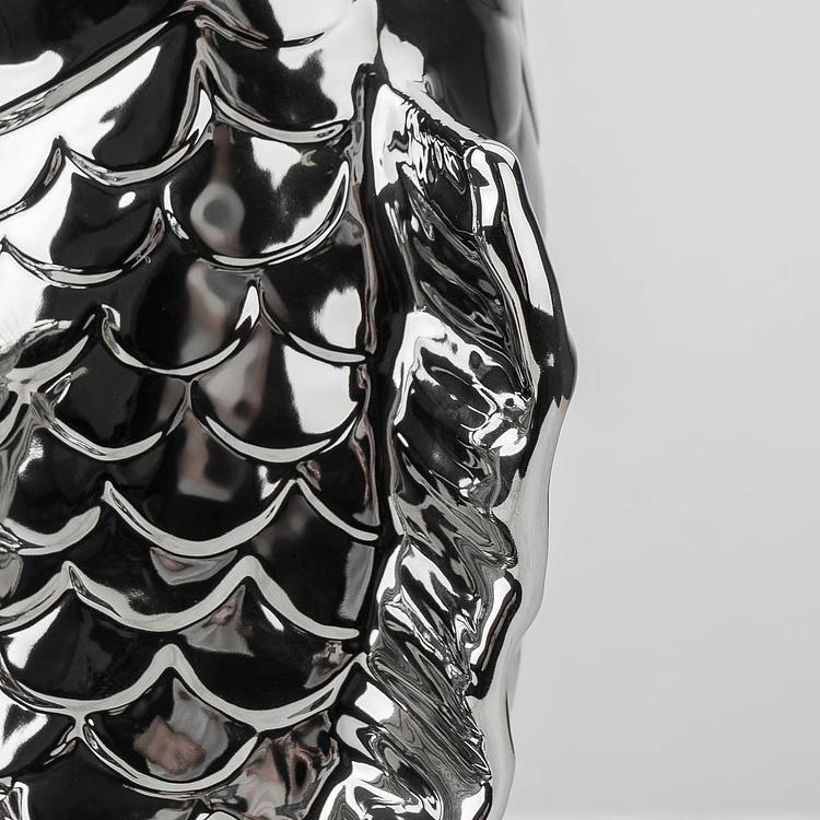 Ваза серебристого цвета Блабб Blubb Silver Vase