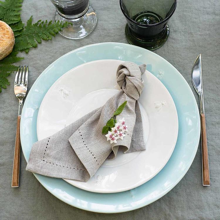 Голубая десертная тарелка Пчёлы Abeille Ceramic Blue Dessert Plate