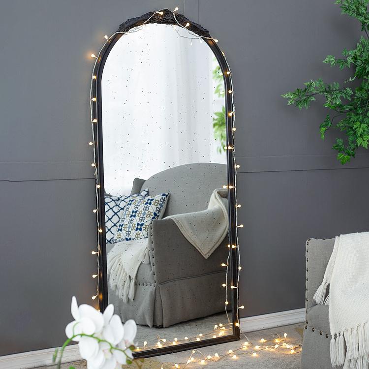 Зеркало с розой в антикварном стиле Hand Carved Rose Antique Mirror