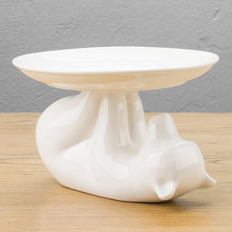 Сервировочная подставка-тортовница Медведь, M Decorative Plate Bear Medium