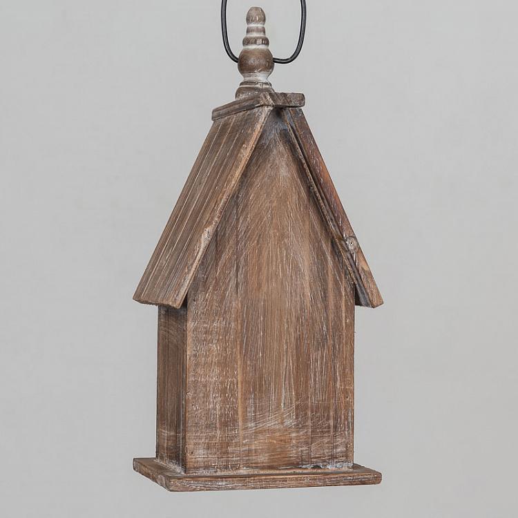 Деревянная кормушка для птиц с двумя отверстиями Cabane A Oiseaux Allongee En Bois 2 Ouvertures