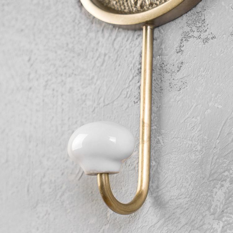 Крючок с цветочным овалом и керамическим наконечником Oval Flowery Hook With Ceramic Ball