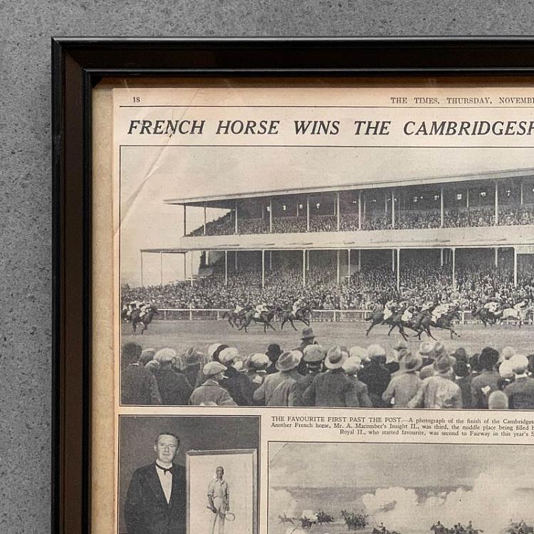 Винтажная газета в раме Таймс, 1 ноября 1928 Vintage Times, Nov 1, 1928