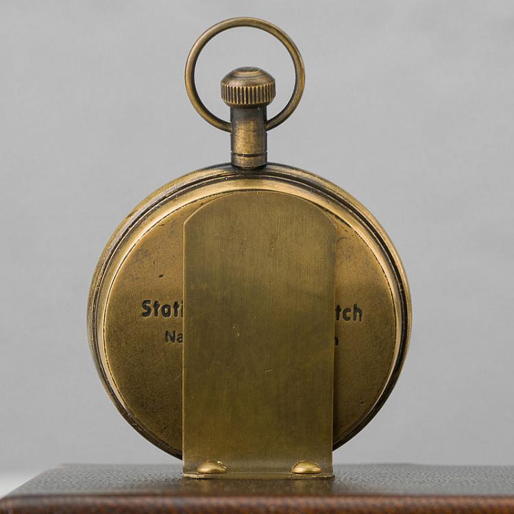 Настольные часы с пропеллером на подставке Propeller Desk Clock On Leather Stand