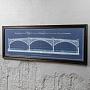 Картина-принт Architectural Telford Bridge Blue Print Large