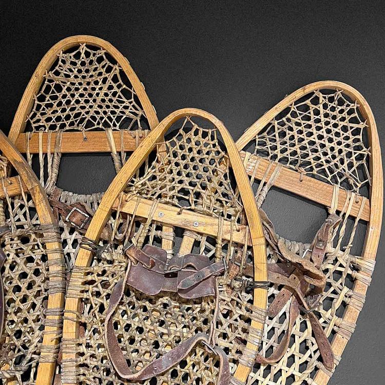 Винтажная пара канадских снегоступов 6 Vintage Pair of Canadian Snowshoes 6