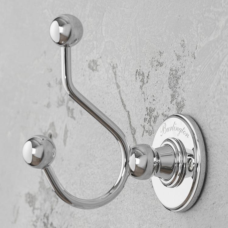 Двухрожковый крючок цвета хром Double Hook Chrome