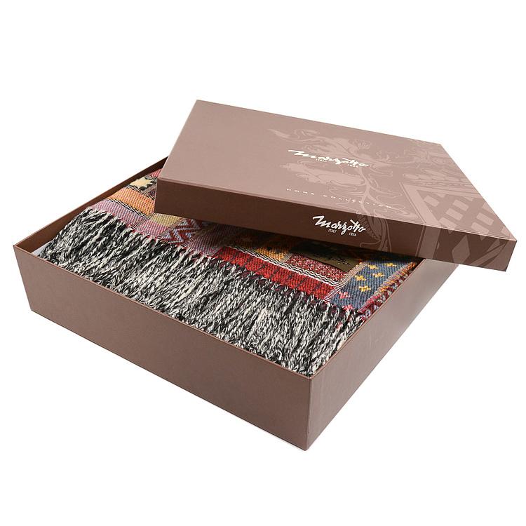 Разноцветный шерстяной плед Балтимора в красных тонах, 130x180 см Baltimora Plaid Wool Multicolor 130x180 cm