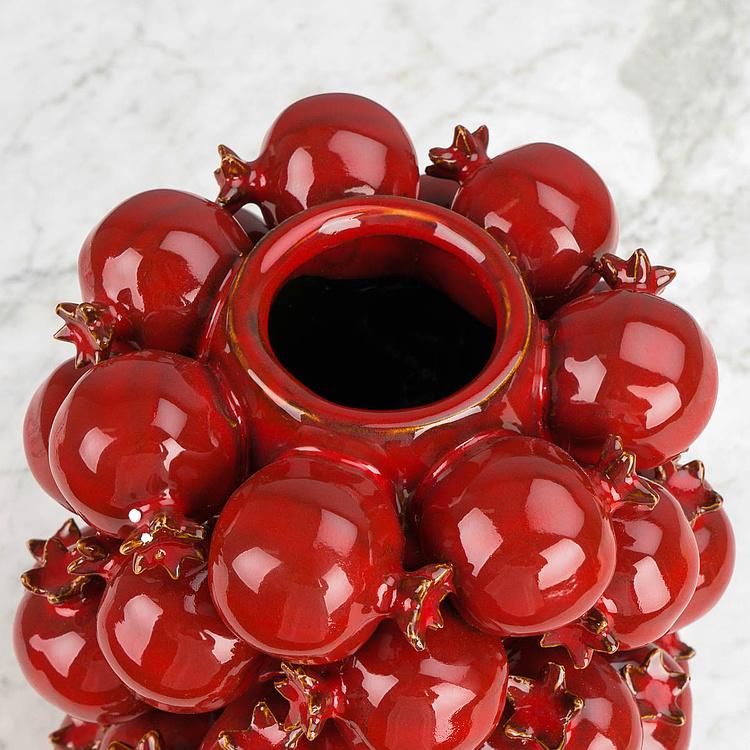 Красная широкая ваза Гранаты Farandole Of Pomegranates High Vase