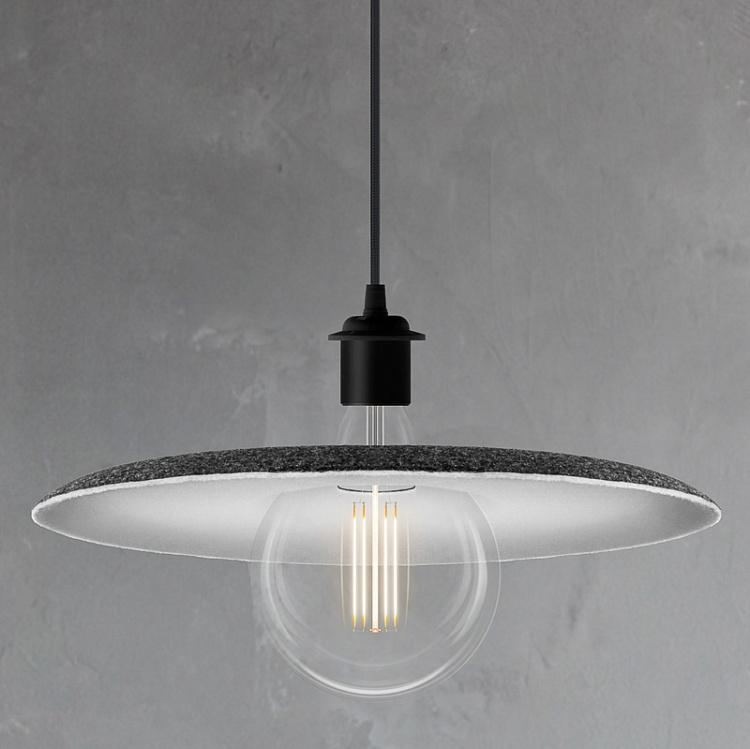 Подвесной светильник Тень на чёрном проводе Shade Felt Hanging Lamp