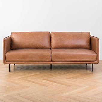 Трёхместный диван Rome 3 Seater натуральная кожа Chestnut Tan