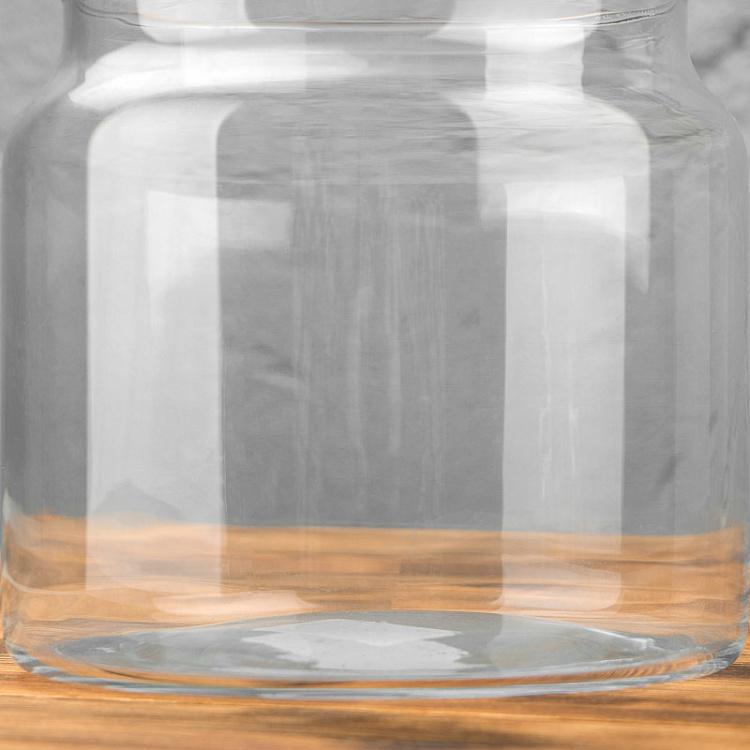 Стеклянная цилиндрическая ваза, S Cylindrical Glass Jar Small