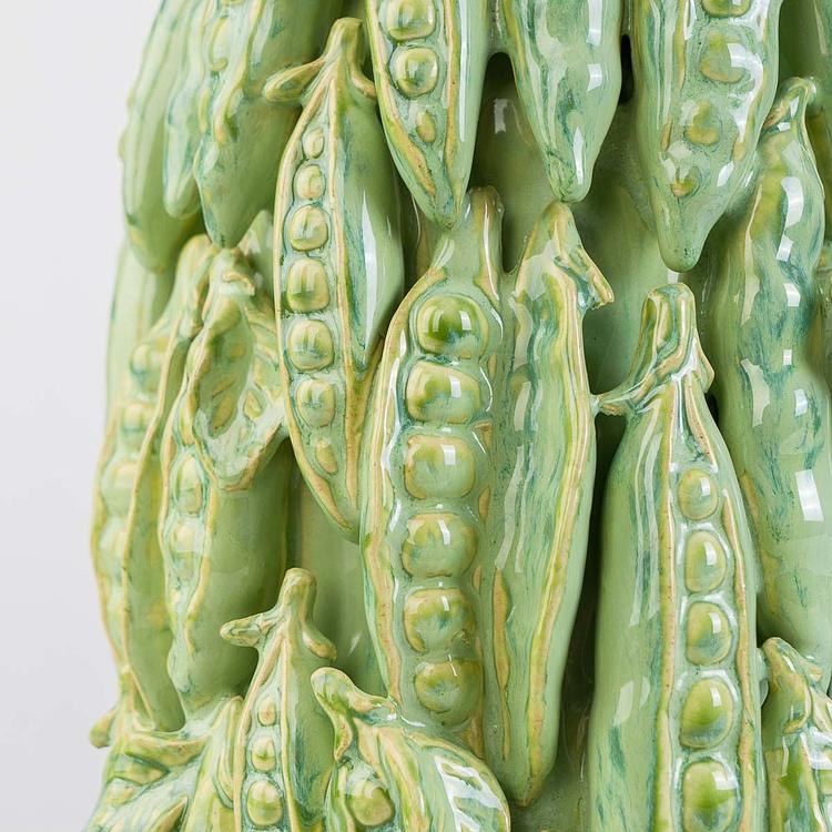 Зелёная узкая ваза Стручки гороха Peapod Green Vase Thin