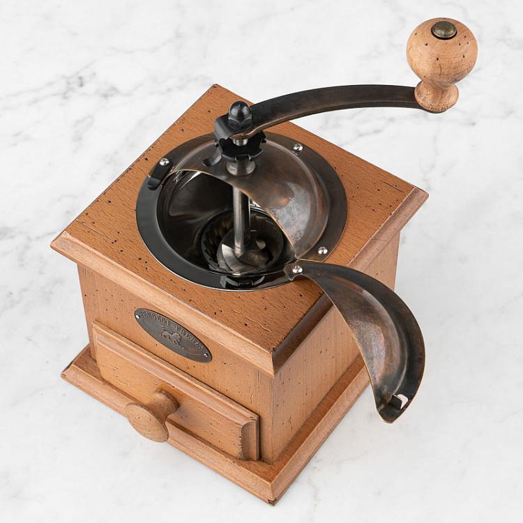 Мельница для кофе Антик, состаренное дерево Antique Coffee Mill Aged Wood