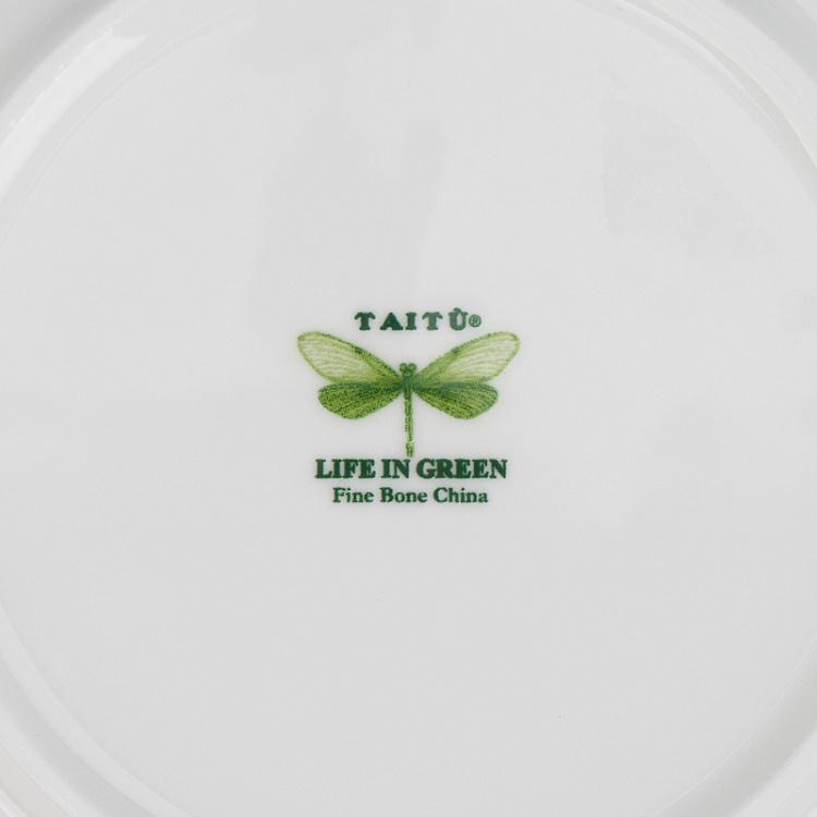 Десертная тарелка Зелёная жизнь, M Life In Green Dessert Plate Medium