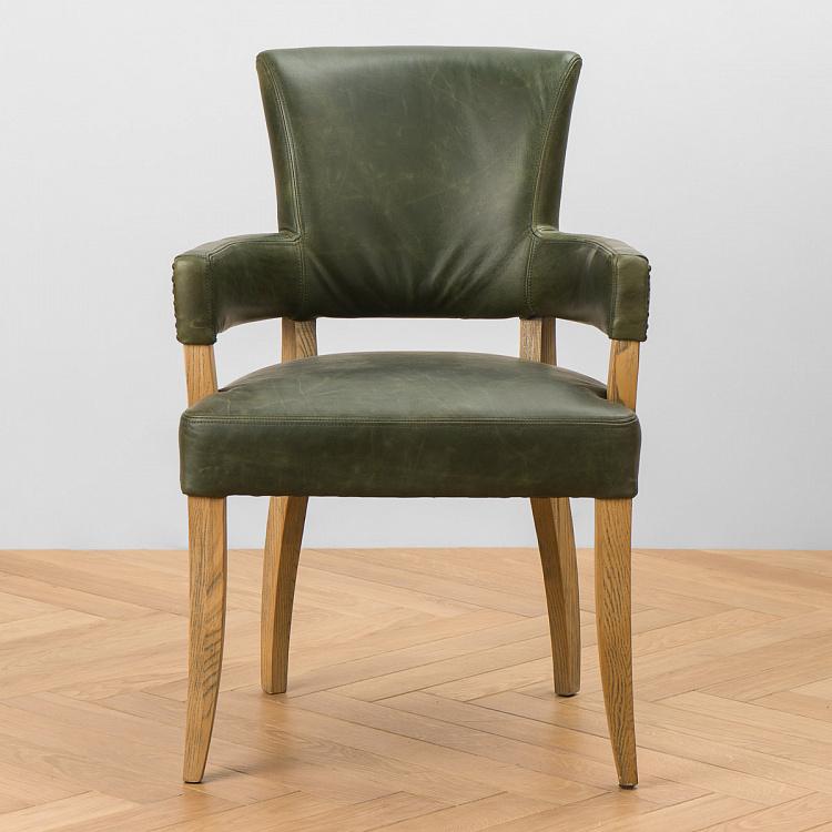Стул Ньюпорт с подлокотниками, светлые ножки Newport Dining Chair, Oak Brown