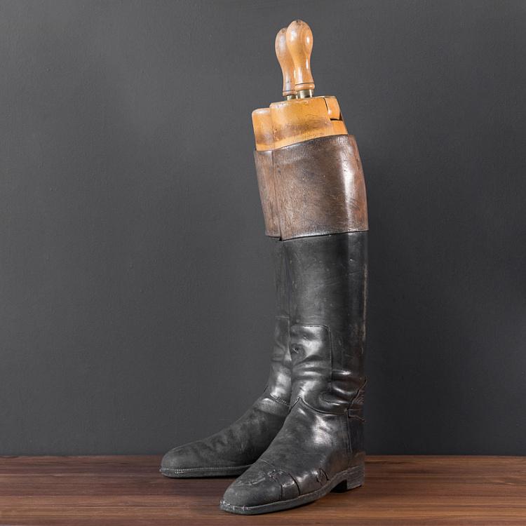 Винтажные сапоги для верховой езды 6 Vintage Black Riding Boots With Shoe Lasts 6
