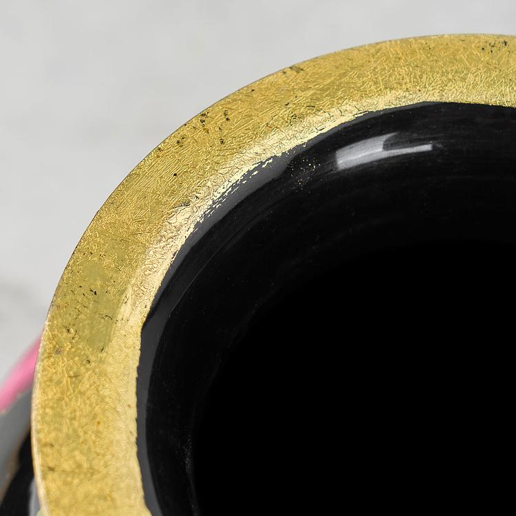 Ваза Лореа с цветами и ручной росписью Metal Vase Lorea Hand Painted