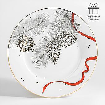New Year Pine Dessert Plate