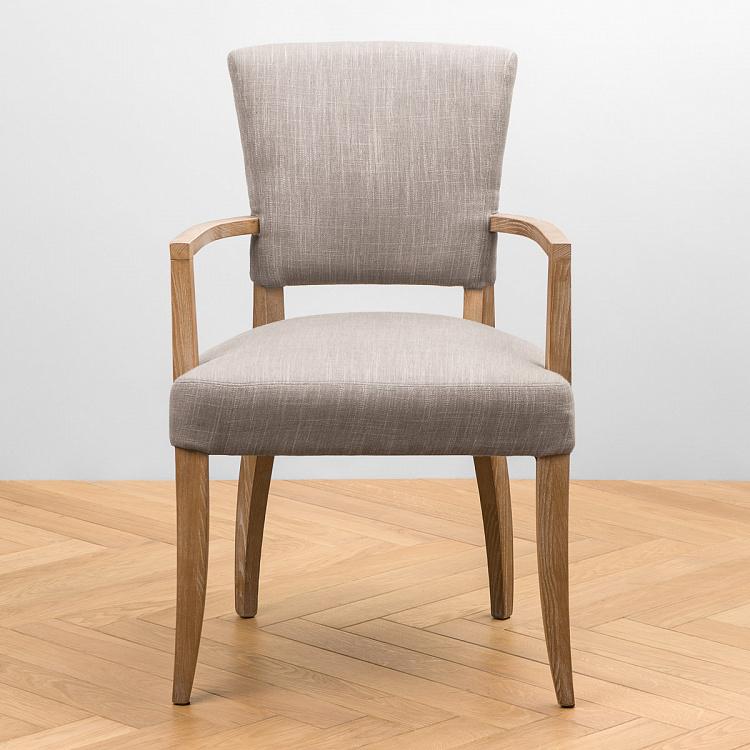 Стул Мами с подлокотниками, песочные ножки Mami Dining Chair With Arms, Oak Sandwashed