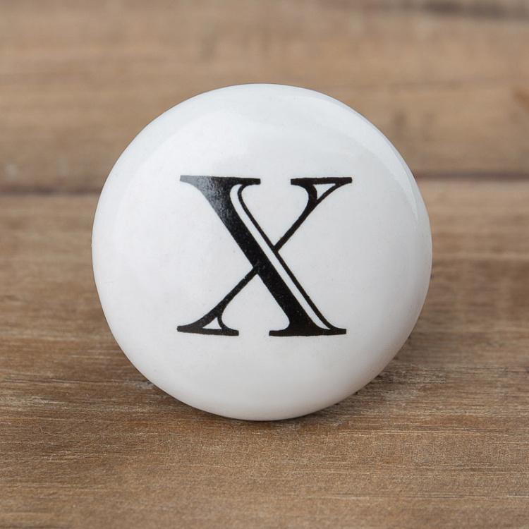 Мебельная ручка-кнопка Алфавит X Alphabet Knob X