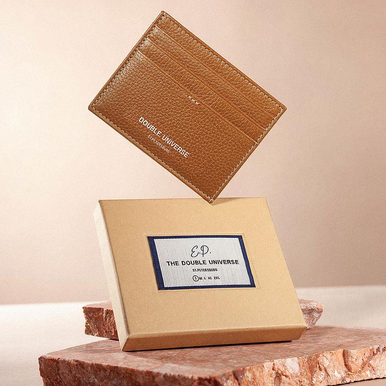 Кожаный картхолдер Двойная Вселенная Double Universe Cardholder