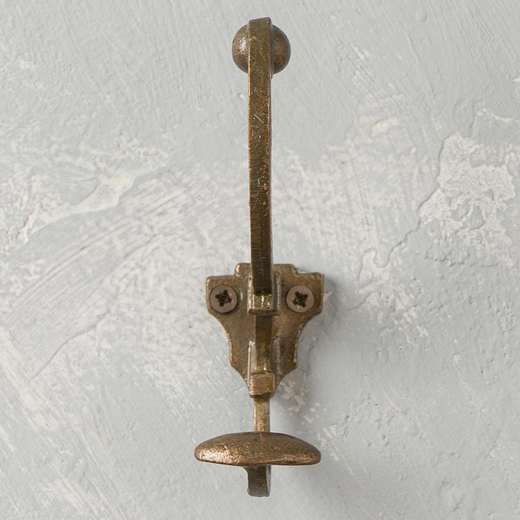 Двухрожковый чугунный крючок Ар-Нуво Art Nouveau Cast Iron Hook