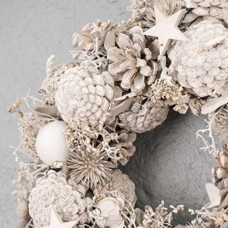 Новогодний венок с шарами и звёздами Balls And Stars Wreath 30 cm