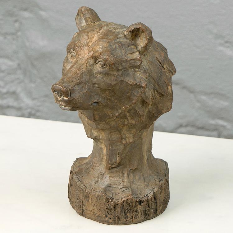Статуэтка Голова бурого медведя Bear Head Brown