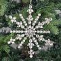 Ёлочная игрушка Transparent Stones Snowflake Silver 17 cm