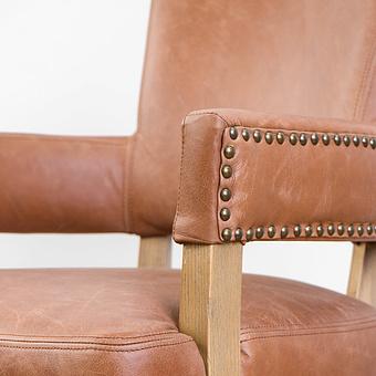 Стул Newport Dining Chair, Oak Brown натуральная кожа Chestnut Tan