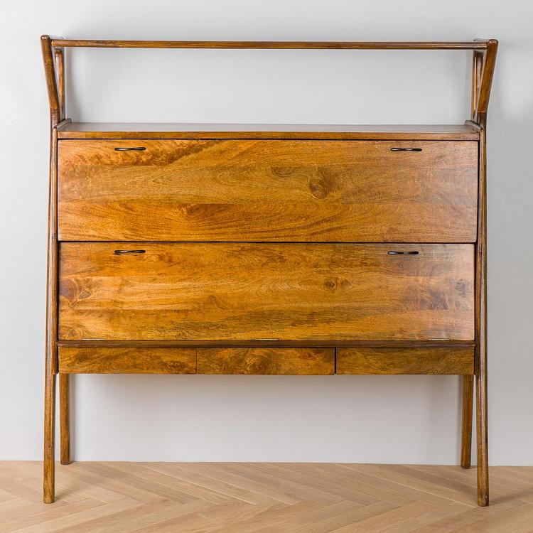 Барный шкаф из дерева манго Покровитель Patron Mid Century Bar Dresser Mango Wood