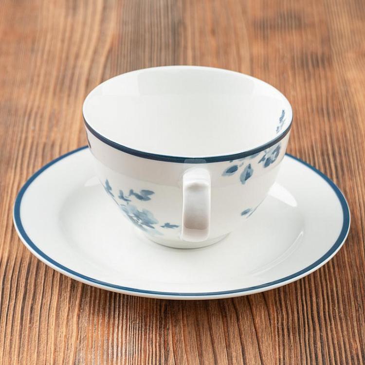 Кофейная пара Китайская роза China Rose Cappuccino Cup And Saucer