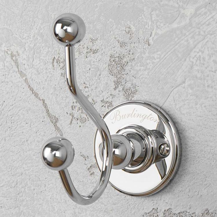 Двухрожковый крючок цвета хром Double Hook Chrome