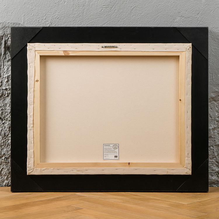 Картина-олеография в чёрно-золотой раме Возвращение на вёслах с припасами Rowing Back With Supplies, ANTB Frame