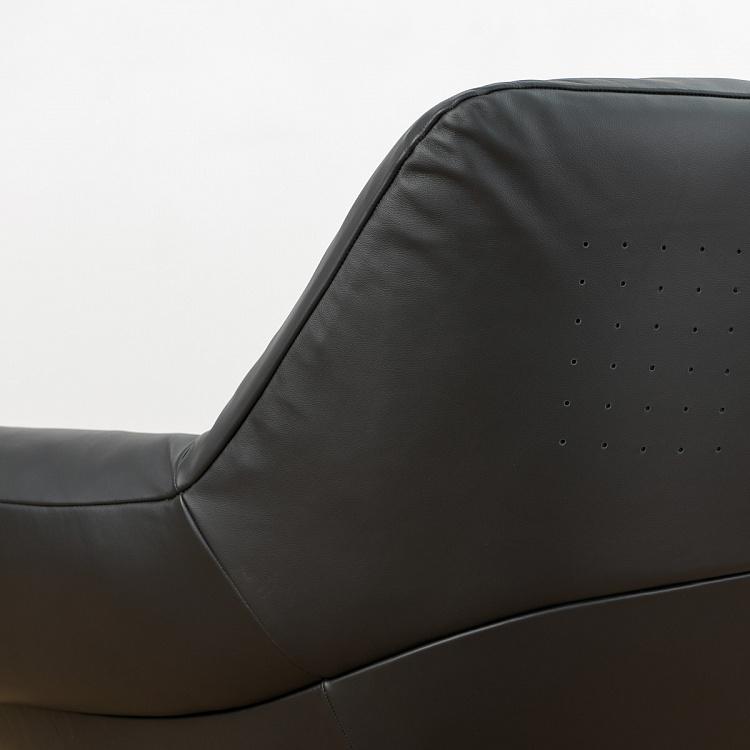 Кресло Бельфьоре с низкой спинкой, чёрные дубовые ножки Belfiore Low Back Armchair, Carbon Oak