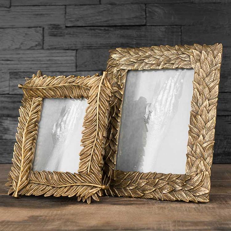 Рамка для фото Золотые листья, L Picture Frame With Golden Leaves Large