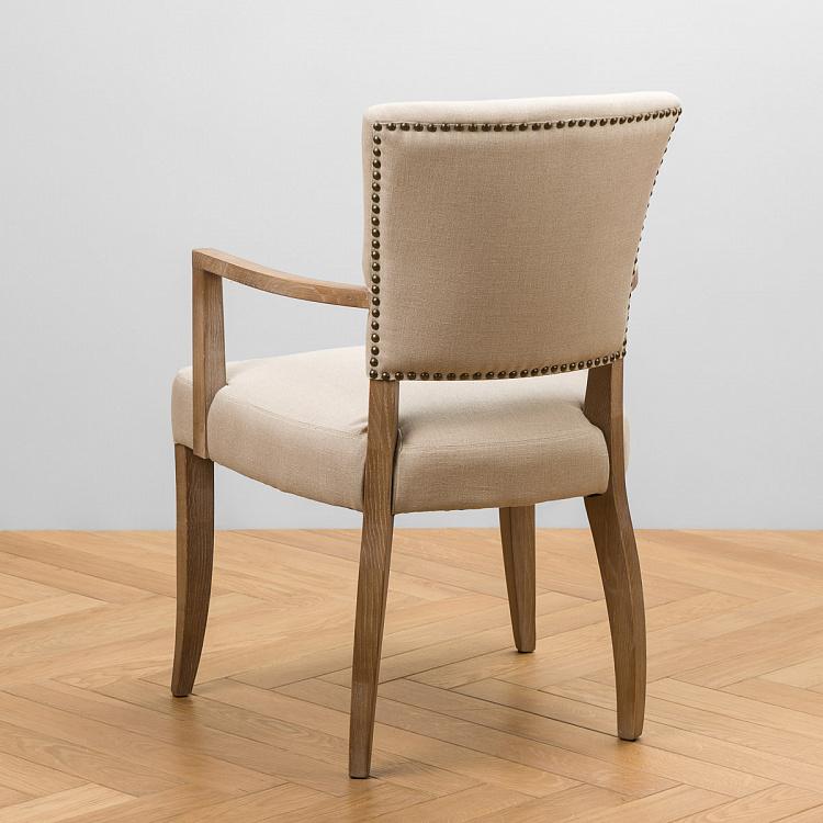 Стул Мами с подлокотниками, песочные ножки Mami Dining Chair With Arms, Oak Sandwashed
