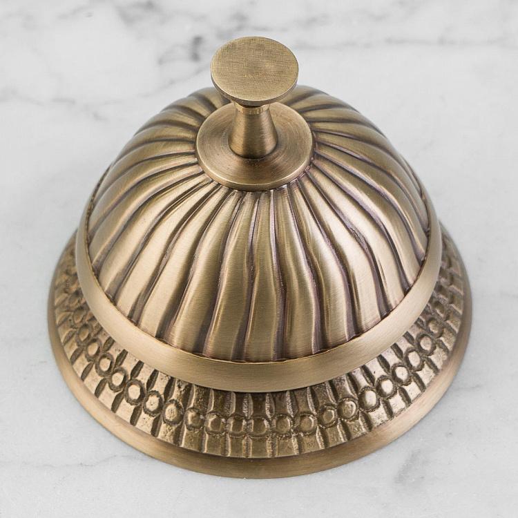 Настольный звонок с полосами  Stripes Bronze Patina Bell