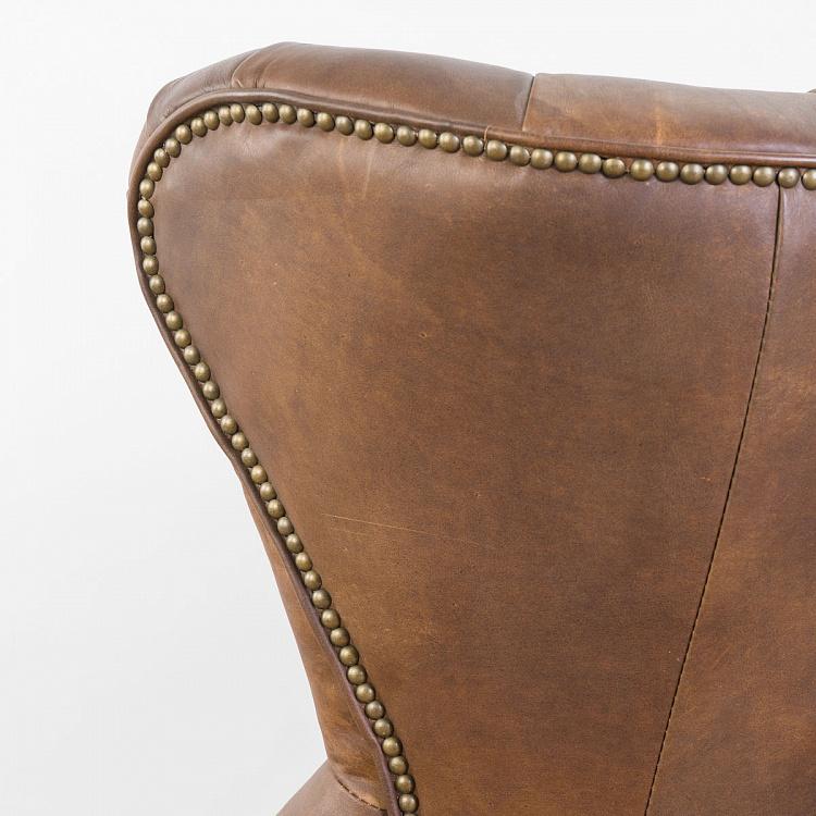 Рабочее кресло Канцлер, красно-коричневое дерево Chancellor Armchair, Red Brown Wood D