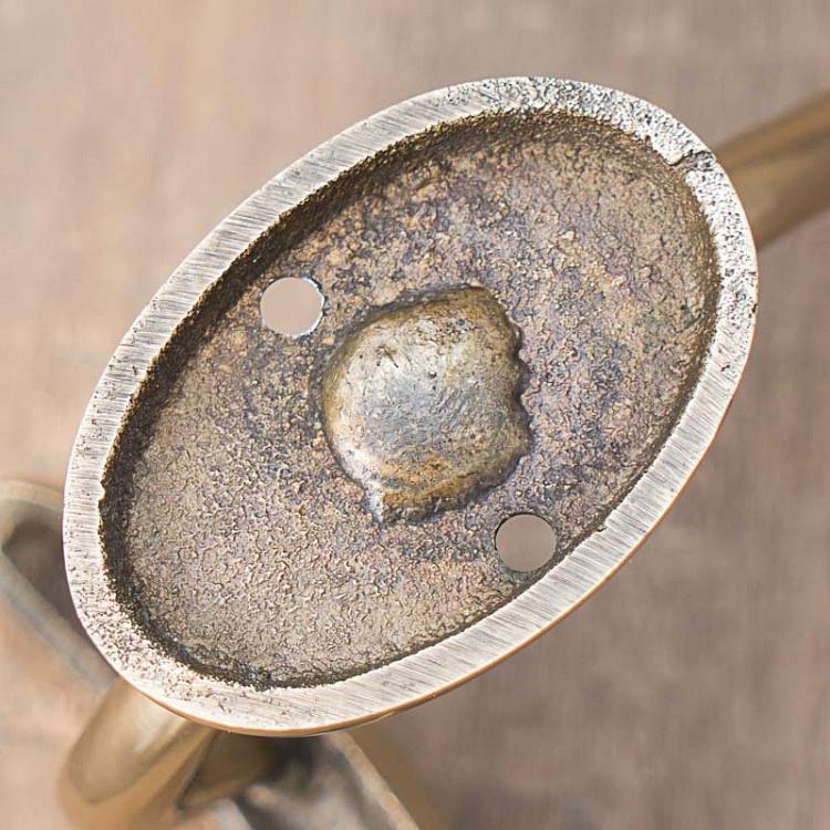 Двухрожковый крючок цвета состаренного золота Single Hook Antique Gold