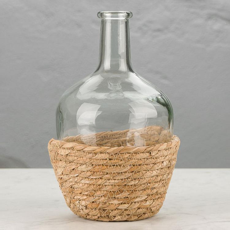 Ваза-бутылка в корзинке, S Bottle Vase In Basket Small