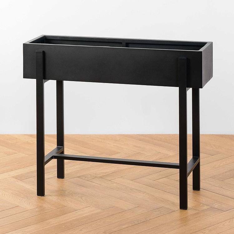 Длинное алюминиевое кашпо на подставке Aluminium Long Flowerpot On Stand