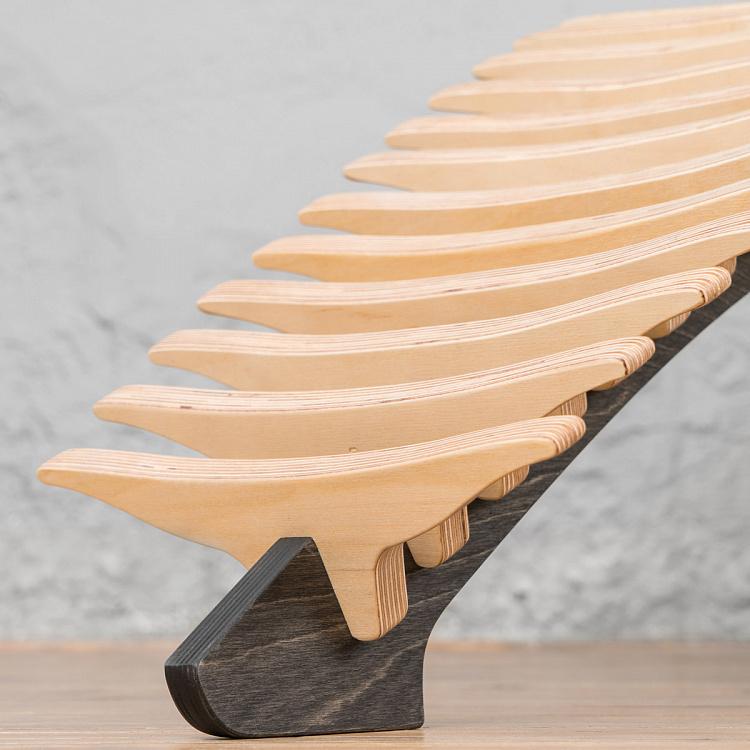 Бежевое кресло-шезлонг Кит Whale Lounge Natural/Dark Oil