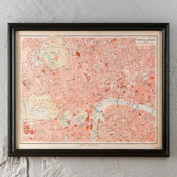 Картина-принт Карта Лондона, S Map London Small