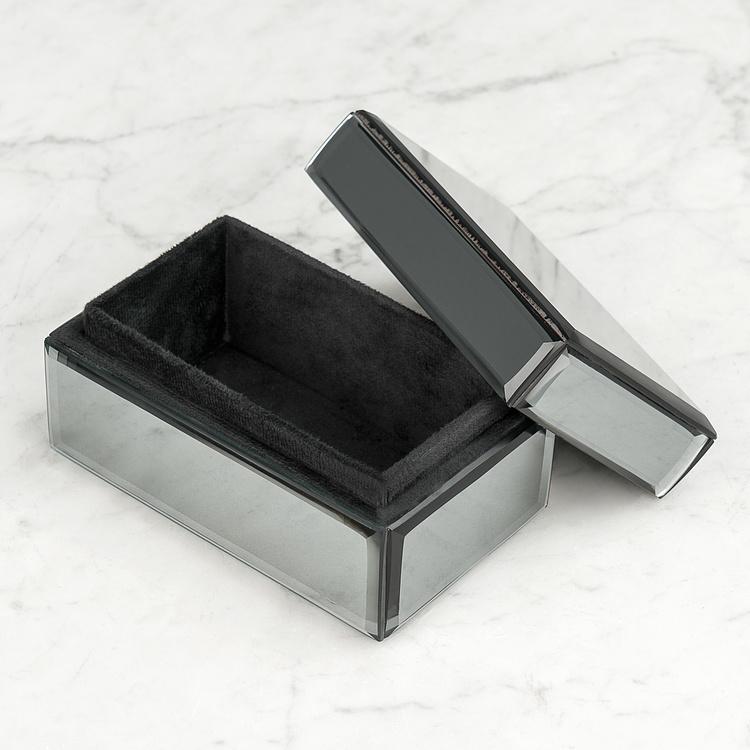 Шкатулка из дымчатого зеркала Mirrored Box Smoked Glass